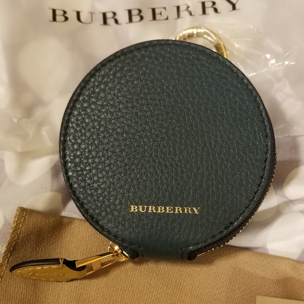 Burberry Small Round Leather Coin Case